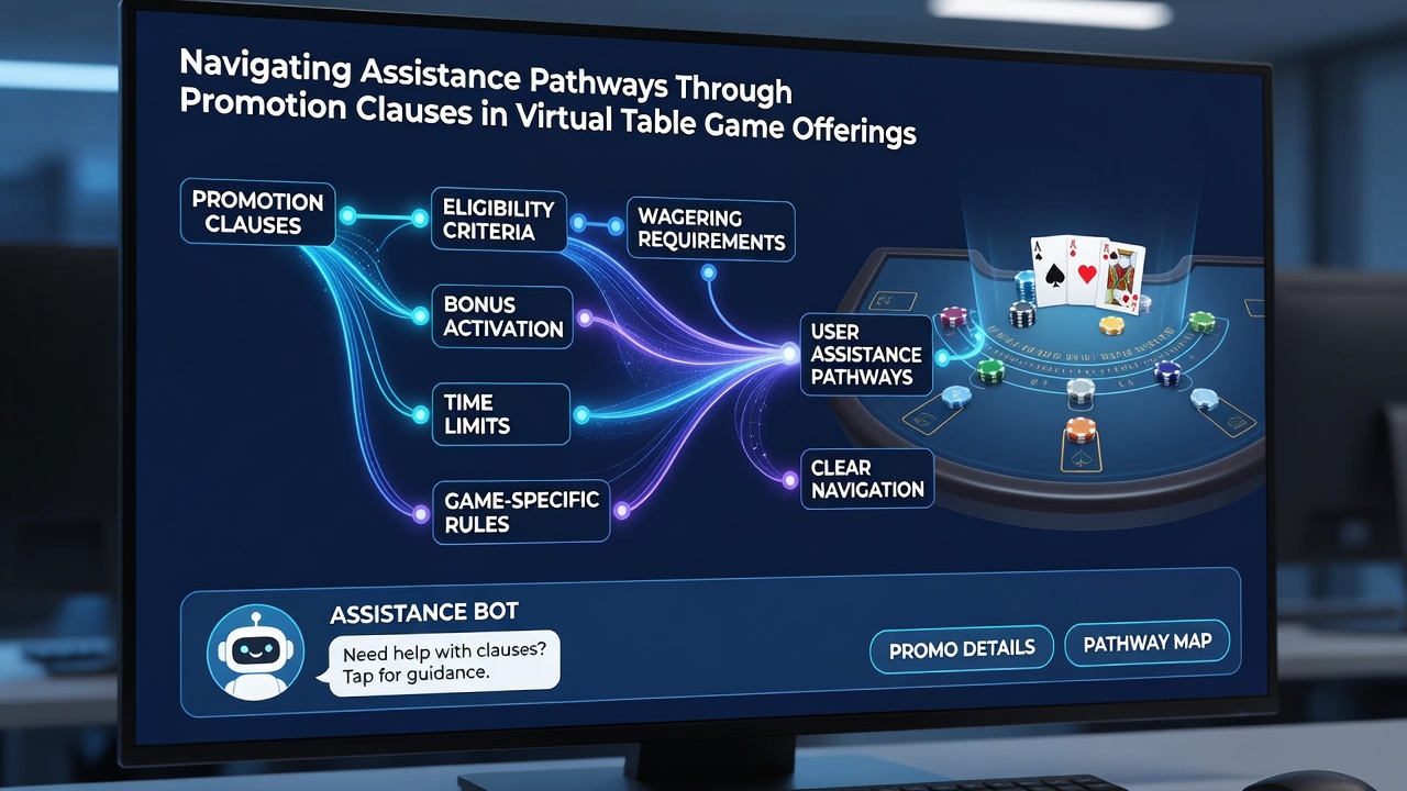 Diagram showing customer support flow for promotion clause inquiries in online table games